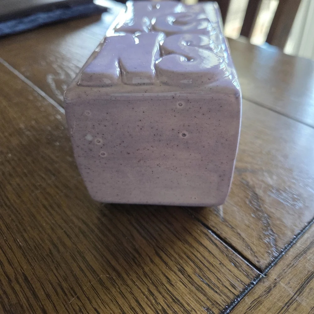 70s Styling Pottery Purple Pen/pencil Holder